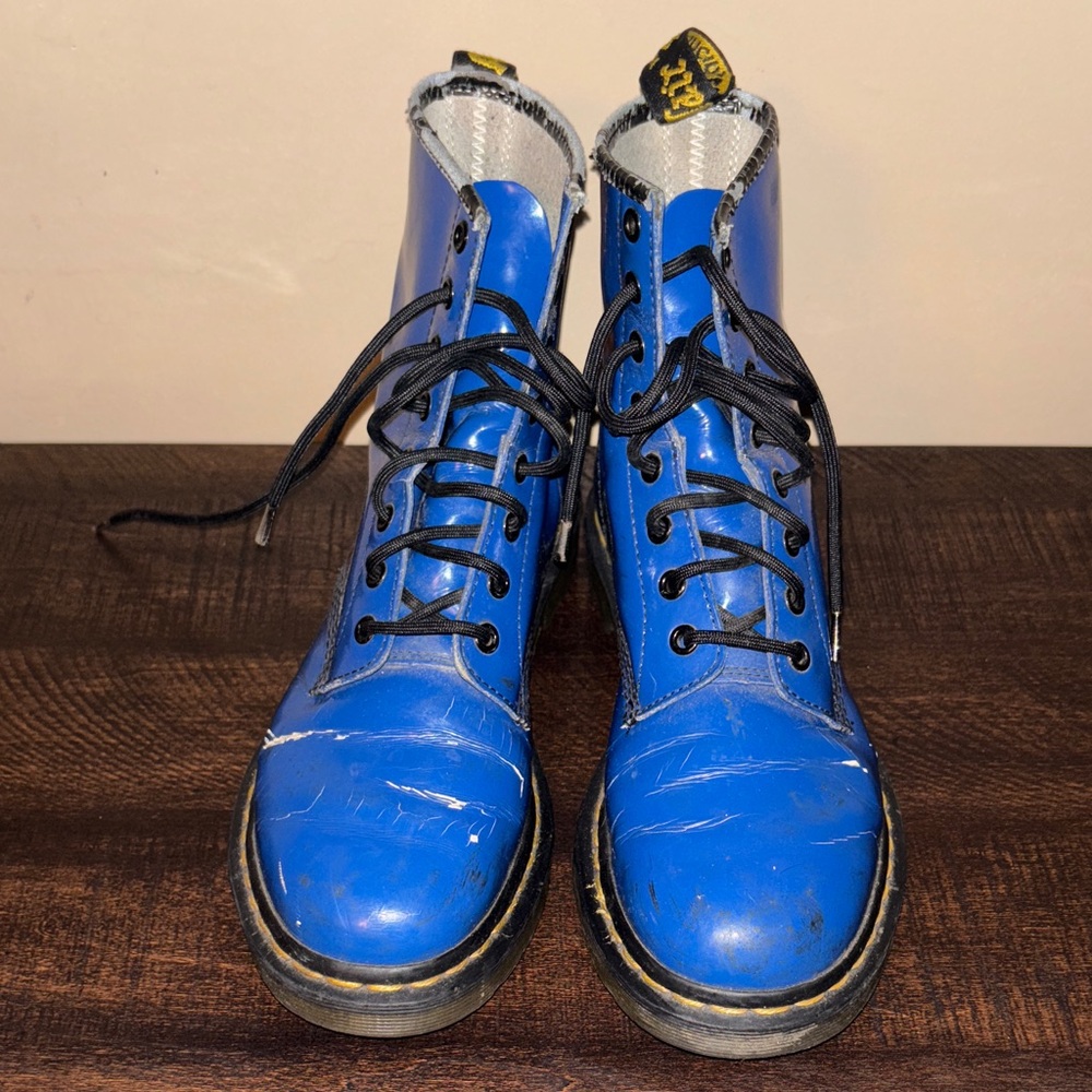 Dr. Martens Blue Lace-Up Boots